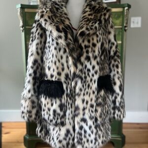 Rachel Roy Women's Faux Fur Mid Length Coat